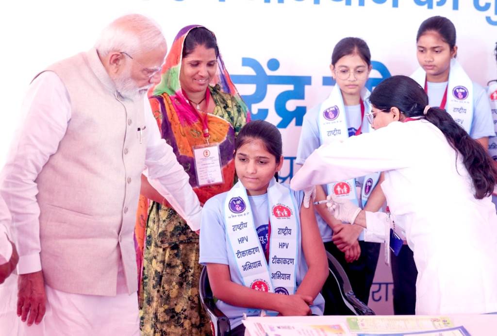 PM Modi launches nationwide Human Papilloma Virus vaccination campaign for 14yearold girls